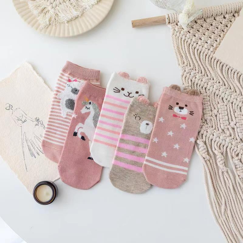 Women's Cotton Tube Socks European And American Girls Ear Socks