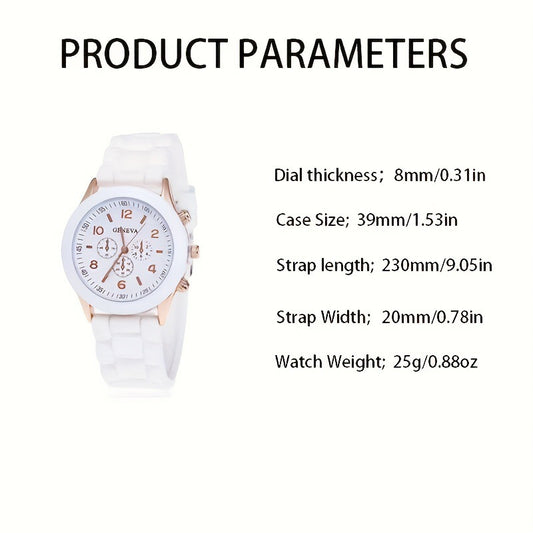 Simple Classic Imitation Leather Strap Watch Women's Suit