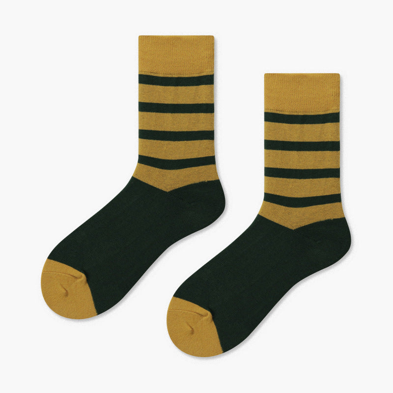 Creative And Minimalist Printed Casual Breathable Mid Length Socks