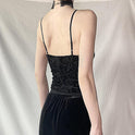 Dark Lace Camisole Vintage Court Style