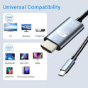 USB C To HDMI 2M 4K Cable - TV Adapter -hone -Tablet -Laptop  - For Samsung