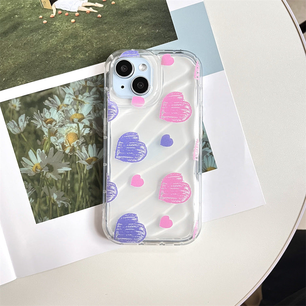 Blue Heart Transparent Phone Case