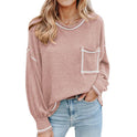 Drop Shoulder Sleeve Loose Casual Top For Women