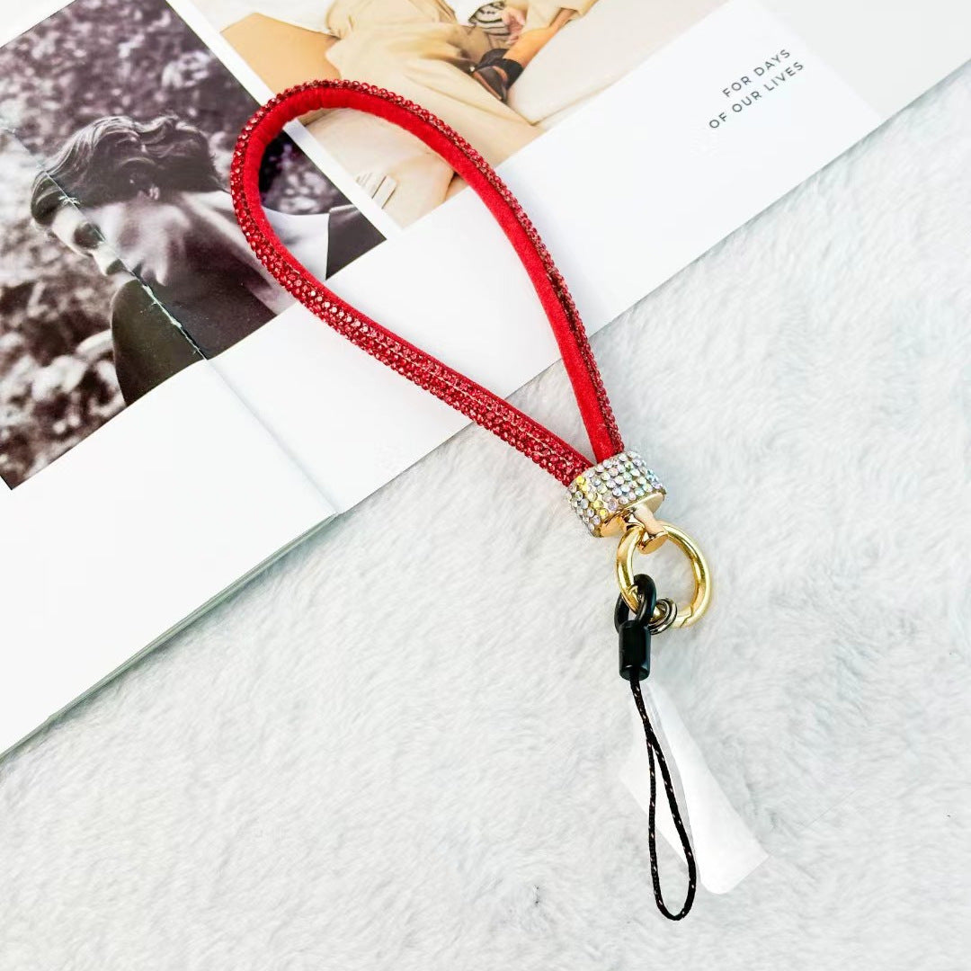 Mobile Phone Lanyard Wrist Chain Luxury Rhinestone Lanyard Anti-separation Rope