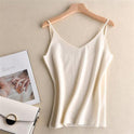 Spring And Summer V-neck Camisole Bottoming Underwear Loose Knit Sweater