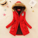Autumn And Winter New Women's Plus Size Thickened Calibration Long-sleeved Hooded Lamb Wool Cotton-padded Jacket
