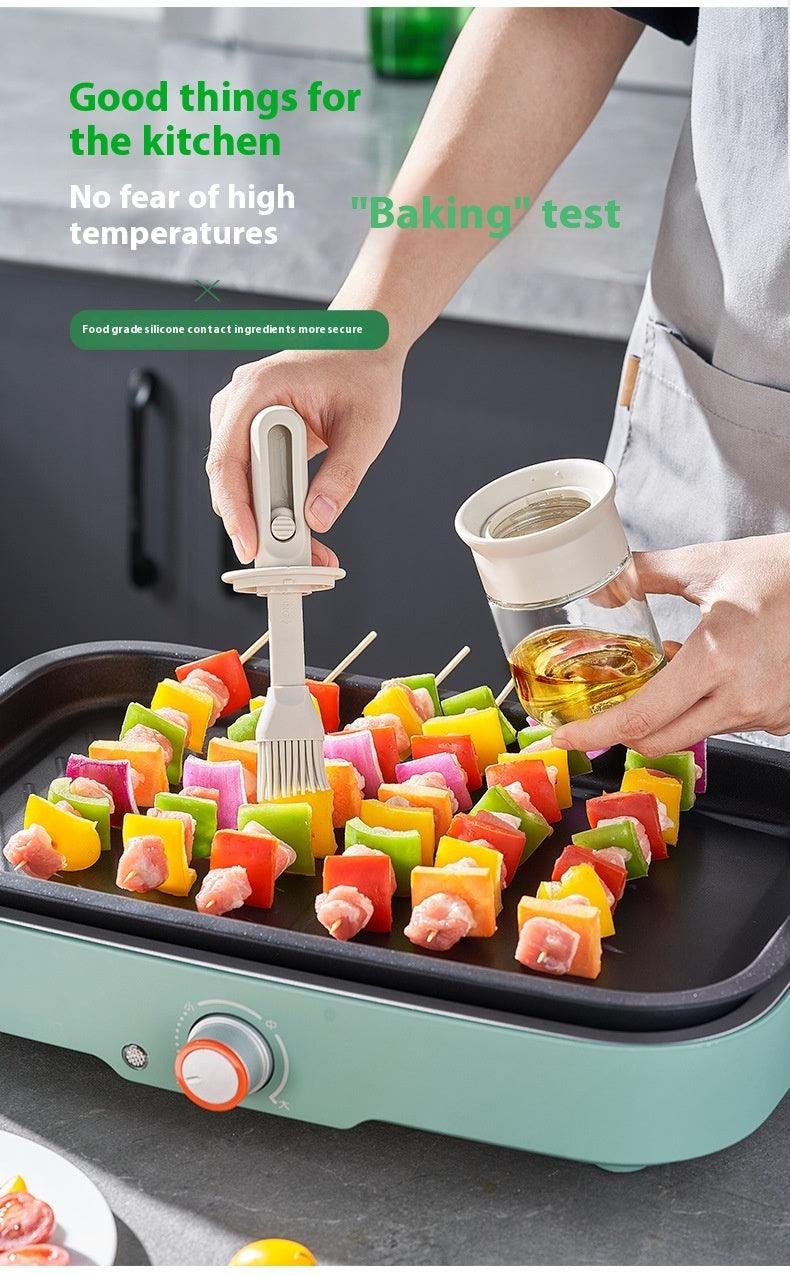 Kitchen High-temperature Resistant Silicone Oil Brush Bottle Integrated