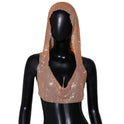 Sexy Outerwear Metal Sequins Hooded Vest