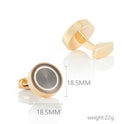 Round CD Accessories Enamel Cufflinks For Men