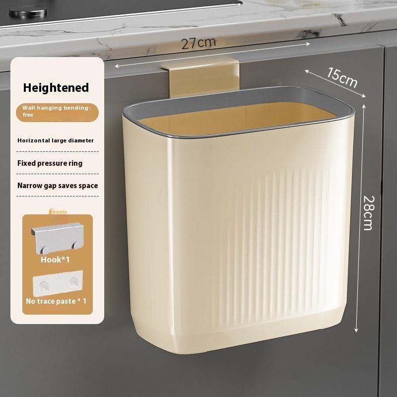Kitchen Wall-mounted Trash Can Household Toilet Large Capacity Punch-free Hanging
