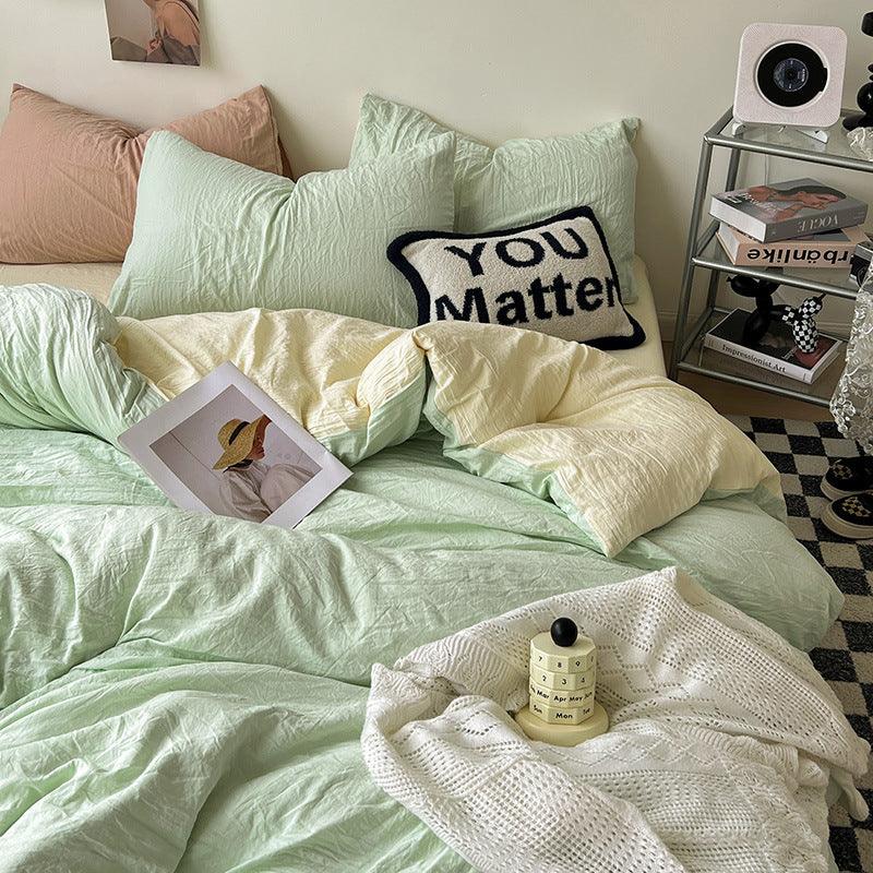 Super Soft Pleated Bed Sheet Quilt Cover