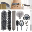 9pcs Extendable Feather Duster Long Telescopic Duster Magic Static Duster Brush