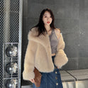Women's Warm Big Collar Faux Fur Coat