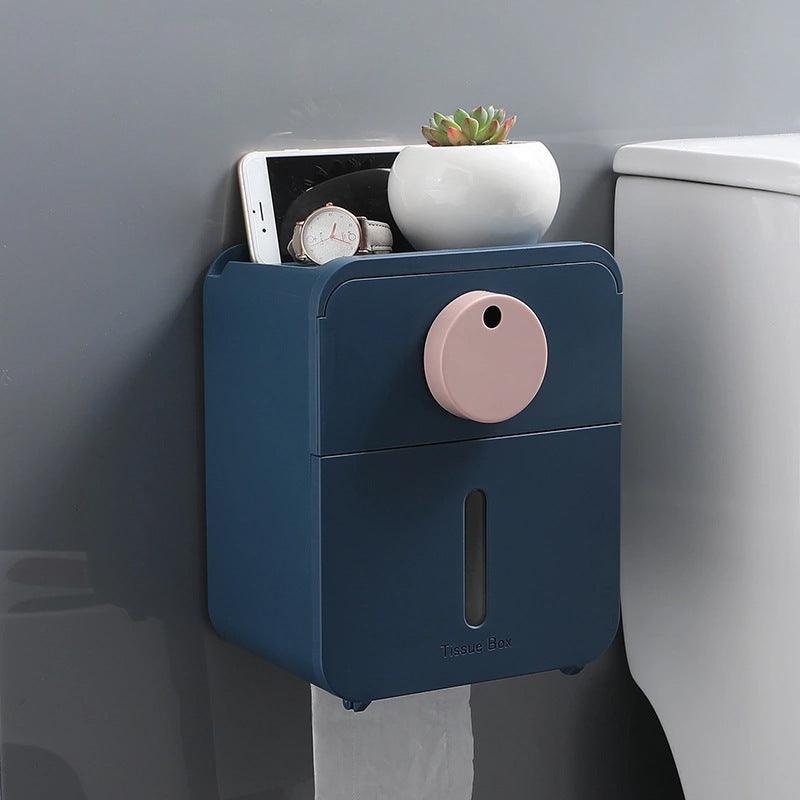 Wall-mounted toilet towel box