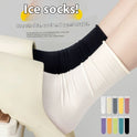 Bunching Socks Women's Springsummer Thin Solid Color
