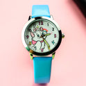 Cute cat luminous pointer strap watch