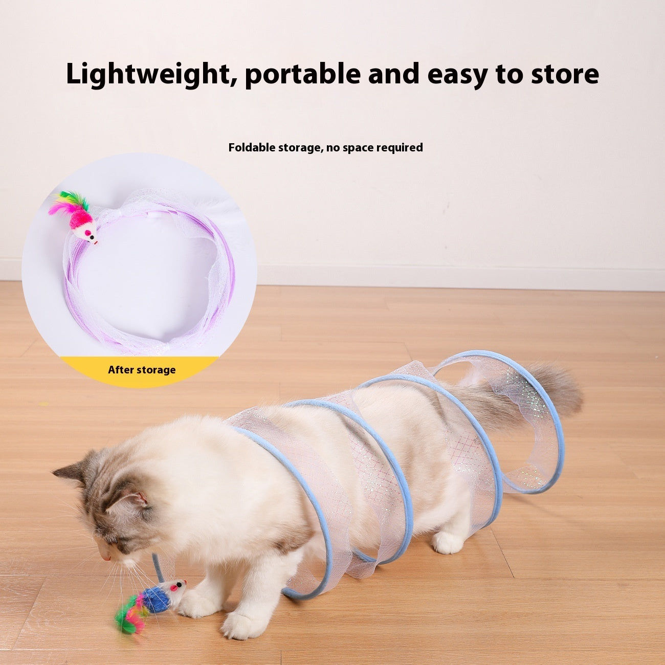 Pet Cat Tunnel Self-Hi Relieving Stuffy Cat Toy Channel Kittens Supplies