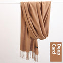 Pure Color Warm Keeping Scarf All-match Cashmere Shawl