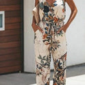 Women's Jumpsuit Flowers Print Spaghetti Strap Romper