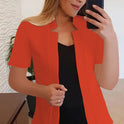 Solid Color Short Sleeve Small Suit Jacket Professional Casual All-matching