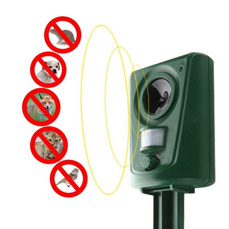 Battery Ultrasonic Garden Deterrent Repeller Animal Bird Cat Scarer Pest Fox Dog