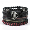 Leather Woven Multi-layer Suit Wing Bracelet