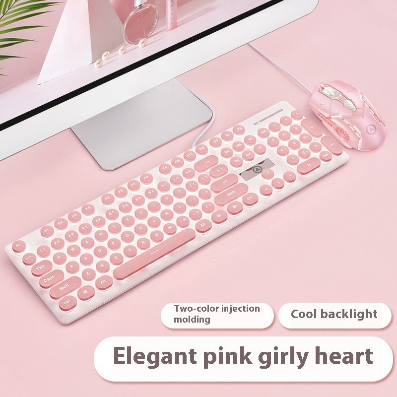 Punk Mechanical Feeling Keyboard Luminous Computer Notebook Accessories