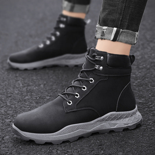 Rhubarb Casual Leather Boots Retro Tooling Ankle