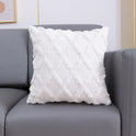 Plush Embroidered Diamond Pillow Cover
