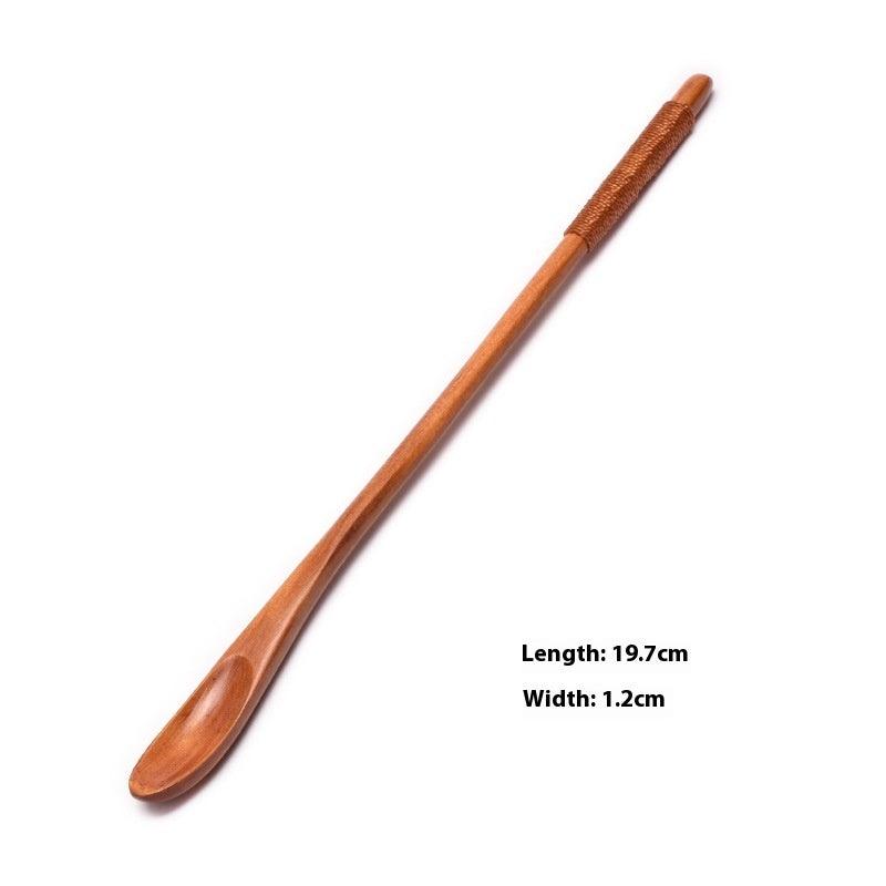 Wooden Tableware Small Wood Spoon 23cm Long Handle Bee Spoon Coffee Muddler