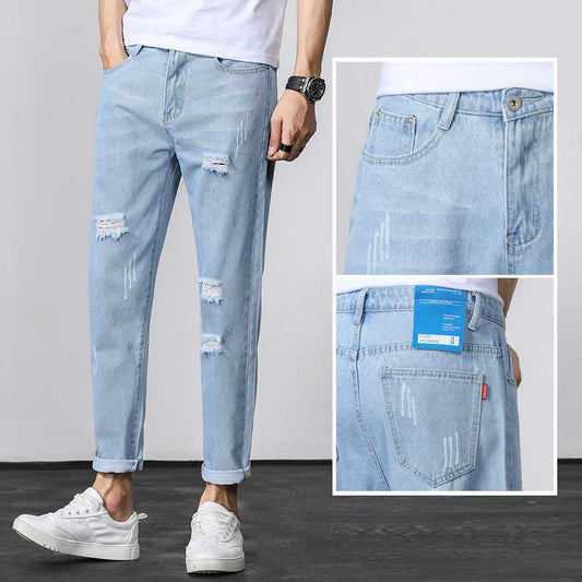 Loose Straight Wide-leg Pants Ankle-length Pants Trendy Beggar Pants Men's Pants