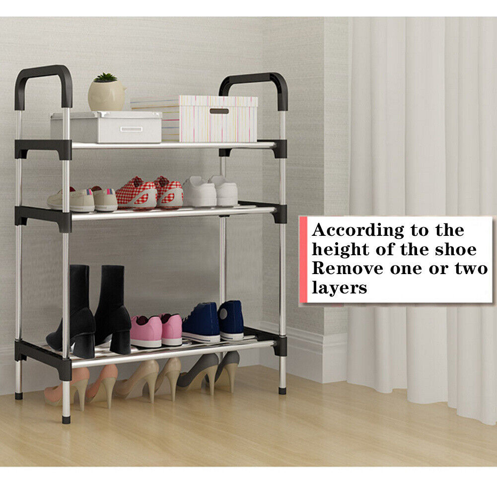 4TIER Shoe Rack Stand Heavy Duty Sturdy Storage Lightweight Compact Space Saving