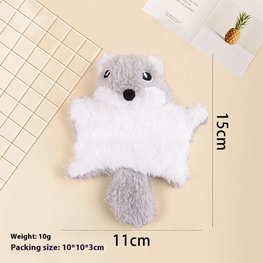 Plush Flying Squirrel Ringing Paper Sound Cat Teaser Toy