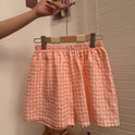 Ladies New Korean Plaid Breathable Shorts