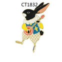 Animal Cartoon Alloy Cute Metal Animal Cat Rabbit Brooch