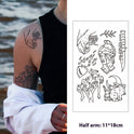 Half Sleeve Herbal Tattoo Sticker Juice Cute Cartoon Character Lasting Non-reflective