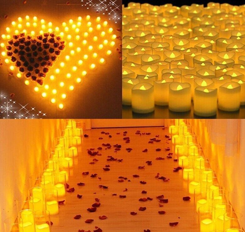 24PCS Led Tea Lights Candles LED FLAMELESS Battery Operated Wedding Party