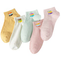 Pure Colored Cotton Women's Low-cut Liners Socks Candy Color Short Socks Japanese Style