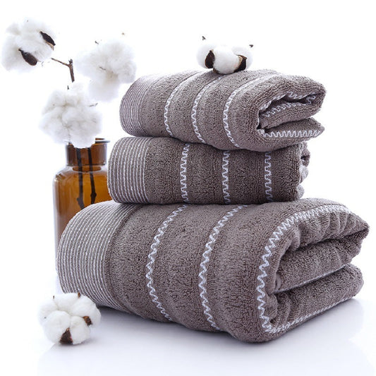 Cotton Three-piece Towel Veneer Cloth Thickened Hotel Bath Towel Embroidery