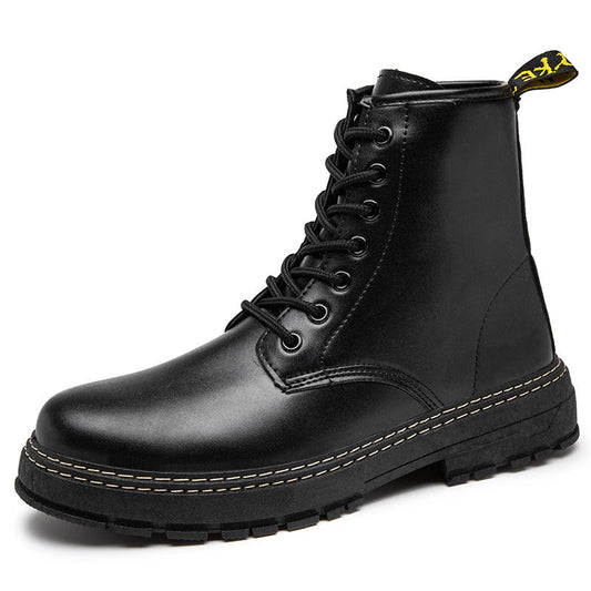 New Style Military Boots British Style Black Men's Leather Boots