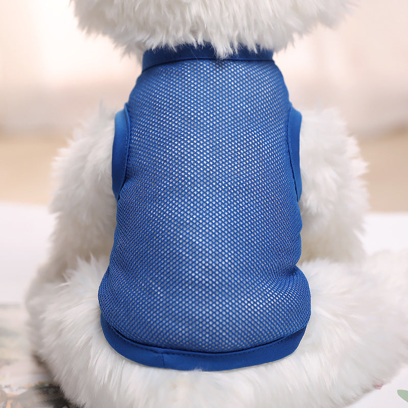 Pet Clothes Large Mesh Spring Summer Vest Plain Color