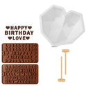 Silicone Cake Chocolate Big Love Diamond Mold Set