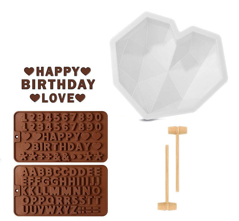 Silicone Cake Chocolate Big Love Diamond Mold Set