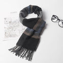 Stylish And Versatile Men's Plaid Warm Scarf