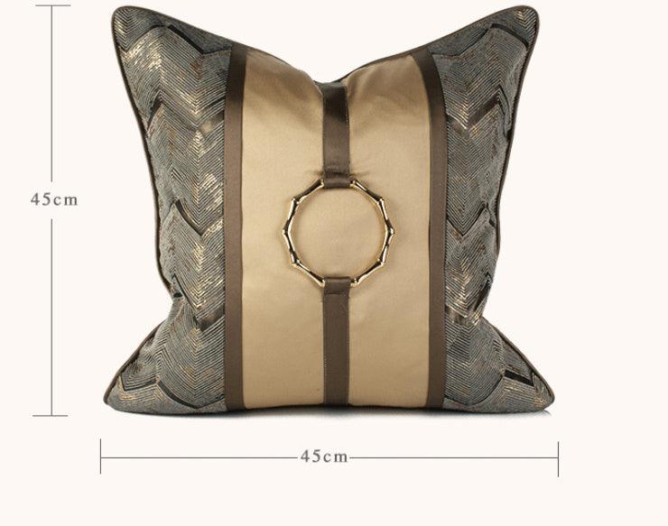 Living Room Sofa Copper Ring Ornament Pillow Office Cushion Pillow