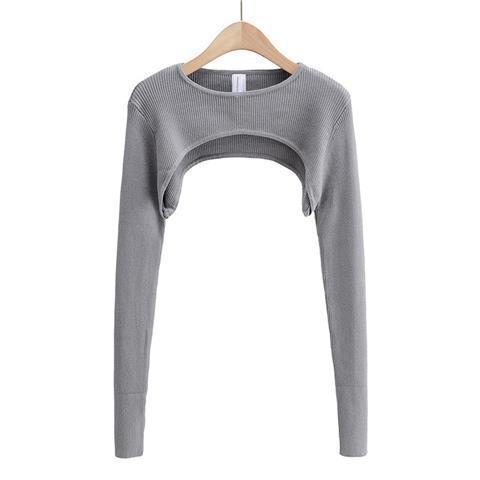 Round Neck Pure Color All-matching T-shirt Oversleeve