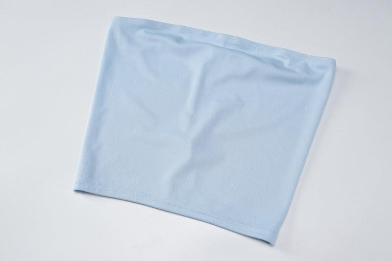 European And American Style Women's Clothing Summer Fashion Casual Horizontal Bra Slim Fit Short Skirt Suit