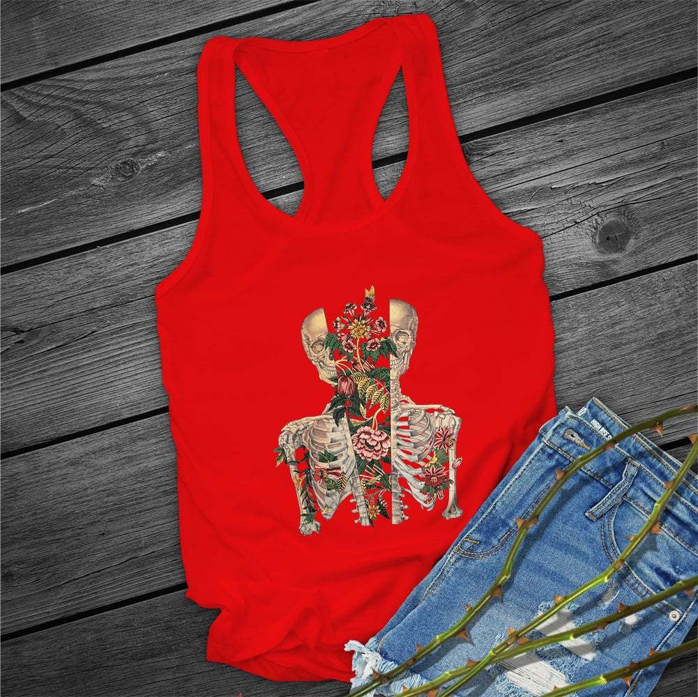 Skull Flower Sleeveless Top