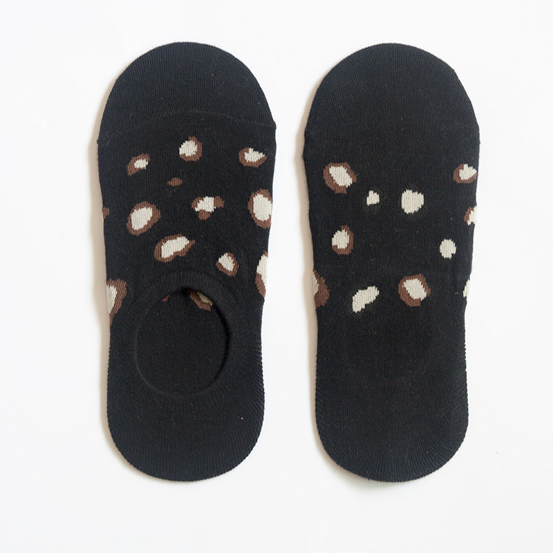 Pure Color Invisible Cotton Ladies Socks