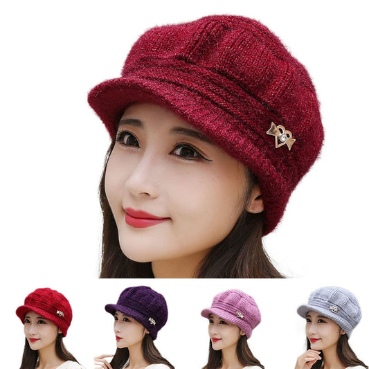 Thickened Knitted Wool Warm Women's Beret